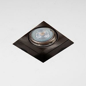 Vierkante LED verlichting 81mm zwart - rvs