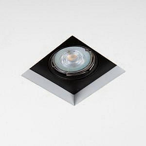 Vierkante LED verlichting 81mm wit - zwart