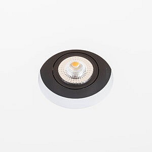 verdiepte inbouwspot wit- zwart 95mm